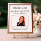 Moeder van de Bride Foto Memorial Chairman Wedding Poster