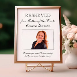Moeder van de Bride Foto Memorial Chairman Wedding Poster