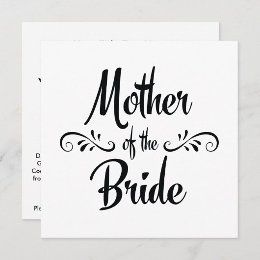 Moeder van de Bride - Funny Rehearsal Dinner Kaart (Voorkant / Achterkant)