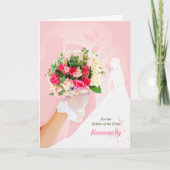 Moeder van de Bride Gefeliciteerd in Roze Kaart (Voorkant)