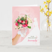 Moeder van de Bride Gefeliciteerd in Roze Kaart (Gele Bloem)