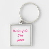 Moeder van de Bride Gift Custom Name Gifts Wedding Sleutelhanger (Voorkant)