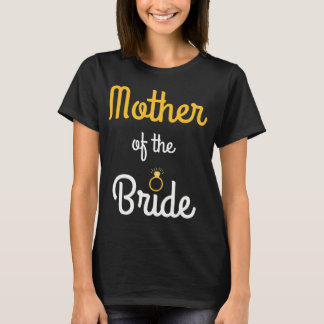 Moeder van de Bride Gold Bling Tee Shirt