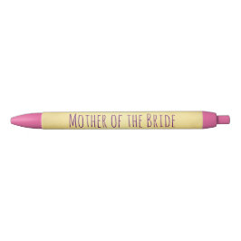 Moeder van de Bride Gold en Roze Zwarte Inkt Pen