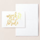 Moeder van de Bride Gold Foil Calligrafie Kaart (Display)