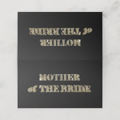 Moeder van de Bride Golden Glitter Typografie Plaatskaartje (Buitenkant ongevouwen)