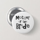 Moeder van de Bride Gray Ronde Button 5,7 Cm (Voorkant /achterkant)