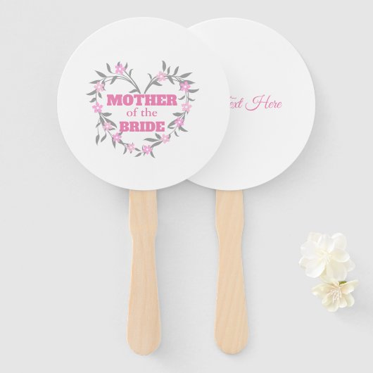 Moeder van de Bride Handwaaier (Voorkant en achterkant)