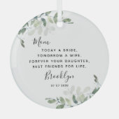 Moeder van de Bride Keepomwille Glas Ornament (Voorkant)