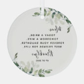 Moeder van de Bride Keepomwille Glas Ornament (Achterkant)