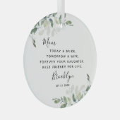 Moeder van de Bride Keepomwille Glas Ornament (Voorkant Rechts)