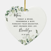 Moeder van de Bride Keepomwille Keramisch Ornament (Achterkant)