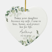 Moeder van de Bride Keepomwille Keramisch Ornament (Achterkant)