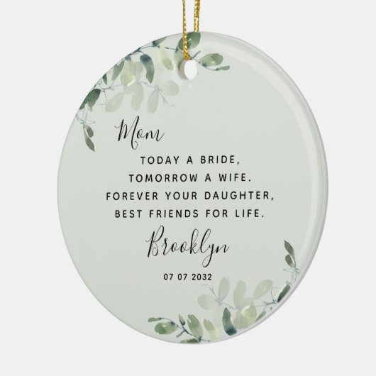 Moeder van de Bride Keepomwille Keramisch Ornament (Links)