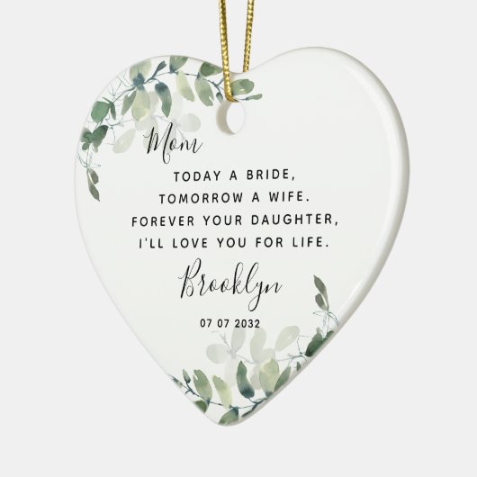 Moeder van de Bride Keepomwille Keramisch Ornament (Links)