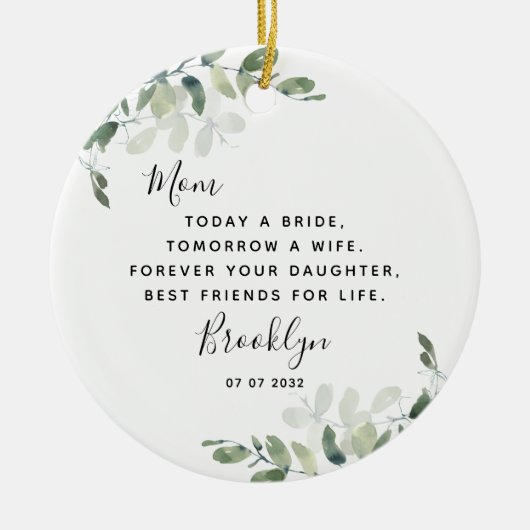 Moeder van de Bride Keepomwille Keramisch Ornament (Voorkant)