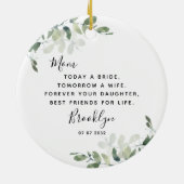 Moeder van de Bride Keepomwille Keramisch Ornament (Achterkant)