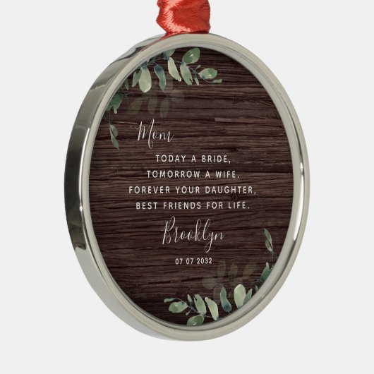 Moeder van de Bride Keepomwille Metalen Ornament (Rechts)