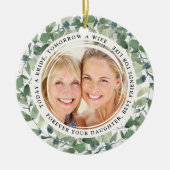 Moeder van de Bride Keepomwille Poem Foto Keramisch Ornament (Voorkant)