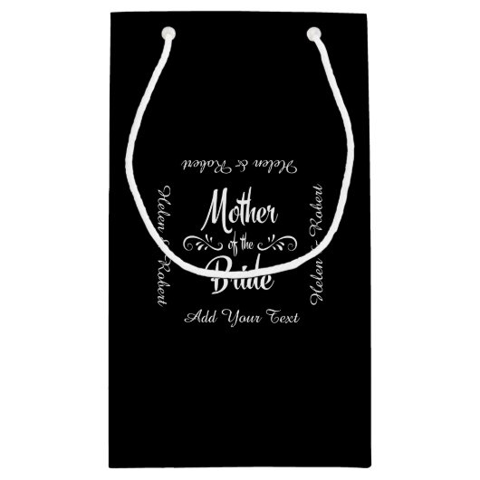 Moeder van de Bride Klein Cadeauzakje (Achterkant)