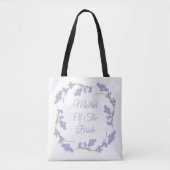 Moeder van de Bride Lavender Floral Wreath Tote Bag (Voorkant)