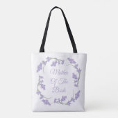 Moeder van de Bride Lavender Floral Wreath Tote Bag (Achterkant)