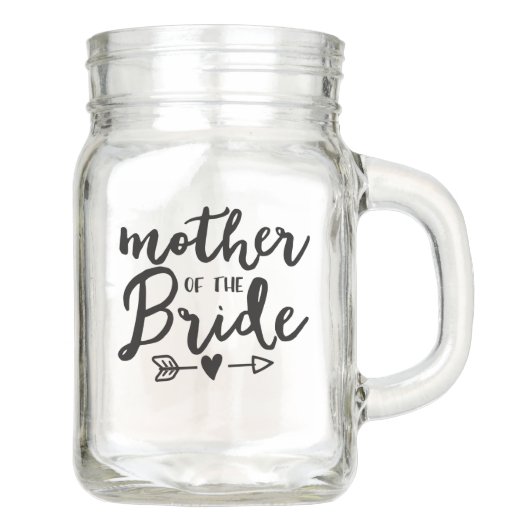 Moeder van de Bride Mason Jar Cup (Voorkant)