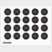 Moeder van de Bride Matching Wedding Party Ronde Sticker (Vel)