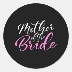 Moeder van de Bride Matching Wedding Party Ronde Sticker