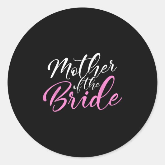 Moeder van de Bride Matching Wedding Party Ronde Sticker (Voorkant)