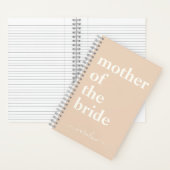 Moeder van de Bride-minimalistische Moderne Aangep Notitieboek (Binnen)