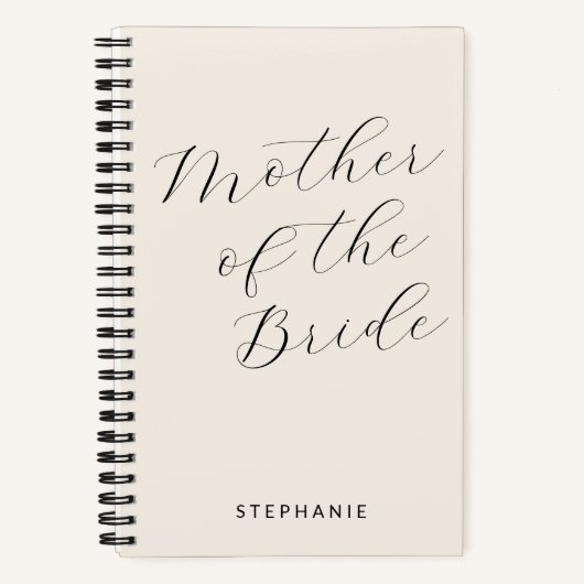Moeder van de bride-minimalistische persoonlijke i notitieboek (Voorkant)
