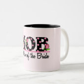 Moeder van de Bride (MOD) Tulip Lettering Tweekleurige Koffiemok (Voorkant rechts)