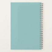Moeder van de Bride Modern Custom Eggshell Blue Notitieboek (Achterkant)