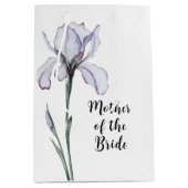 Moeder van de Bride Modern Lavender Iris Wedding Medium Cadeauzakje (Voorkant)