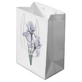 Moeder van de Bride Modern Lavender Iris Wedding Medium Cadeauzakje (Achterkant Gekanteld)