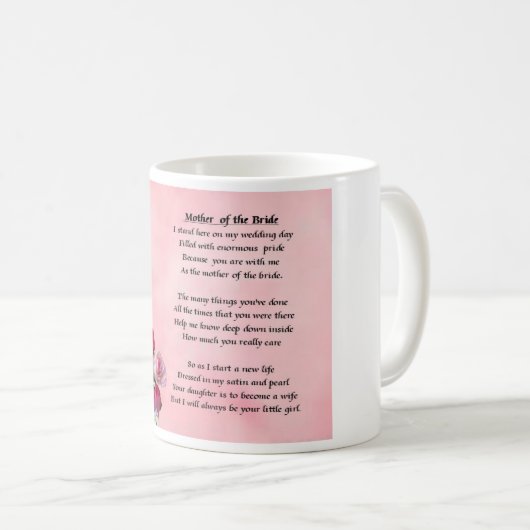Moeder van de Bride - Mok Rozen (Voorkant rechts)