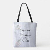 Moeder van de Bride, Naam, Faux Lace Tote Bag (Achterkant)