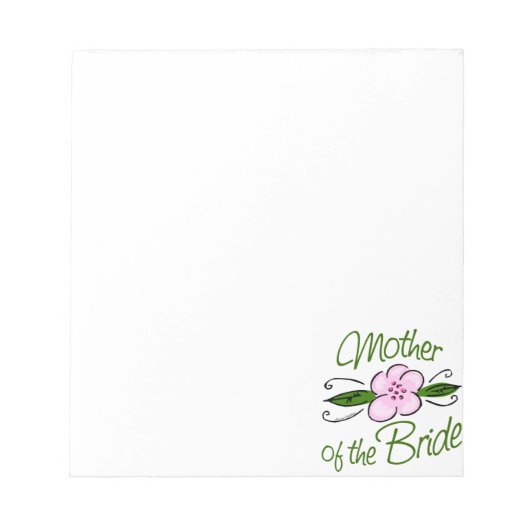 Moeder van de Bride Notitieblok (Voorkant)