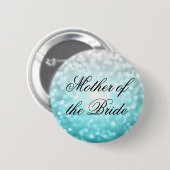 Moeder van de bride ombre glitter lampjes ronde button 5,7 cm (Voorkant /achterkant)