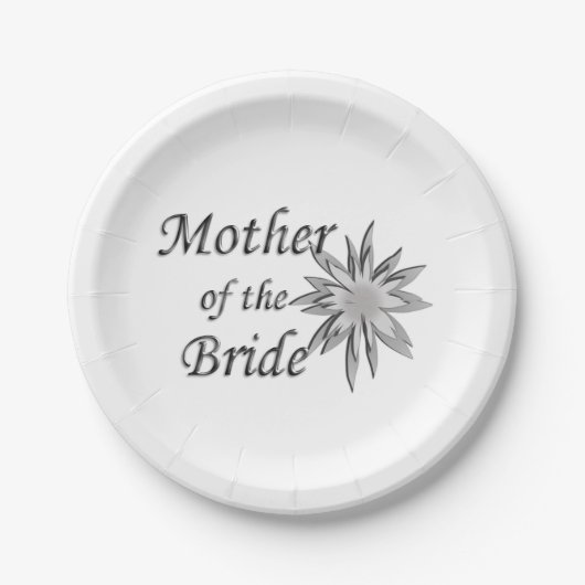 Moeder van de Bride Papieren Bordje (Voorkant)