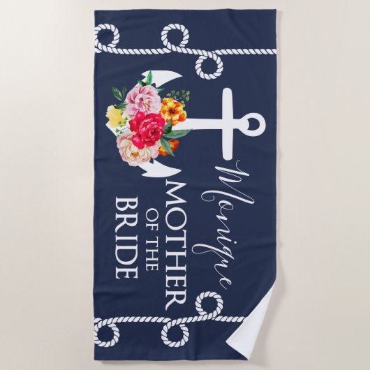 Moeder van de bride Persoonlijke Wedding Beach Strandlaken (Voorkant)