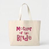 Moeder van de Bride Pink Brown Grote Tote Bag (Voorkant)