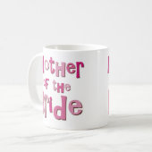 Moeder van de Bride Pink Brown Koffiemok (Voorkant links)