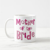 Moeder van de Bride Pink Brown Koffiemok (Links)
