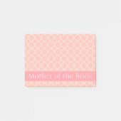 Moeder van de Bride Pink en White Post-it® Notes (Voorkant)