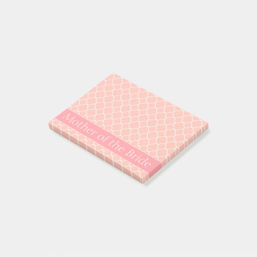 Moeder van de Bride Pink en White Post-it® Notes (Schuin)