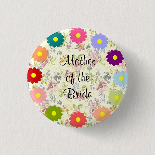 Moeder van de Bride Ronde Button 3,2 Cm (Voorkant)
