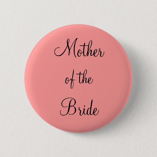 Moeder van de Bride Ronde Button 5,7 Cm (Voorkant)