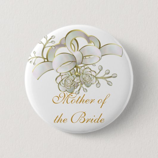 Moeder van de Bride Ronde Button 5,7 Cm (Voorkant)
